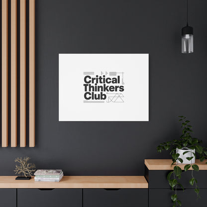 Critical Thinkers Club Canvas, Matte Stretched Art | Nerd Humor, Processing Moment