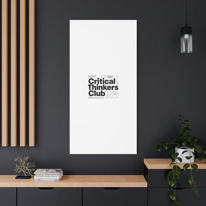 Critical Thinkers Club Canvas, Matte Stretched Art | Nerd Humor, Processing Moment