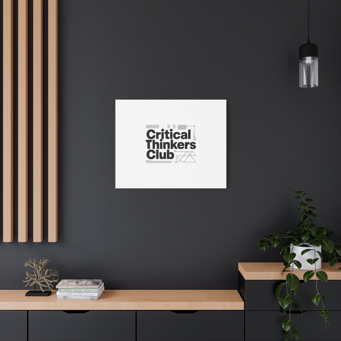 Critical Thinkers Club Canvas, Matte Stretched Art | Nerd Humor, Processing Moment