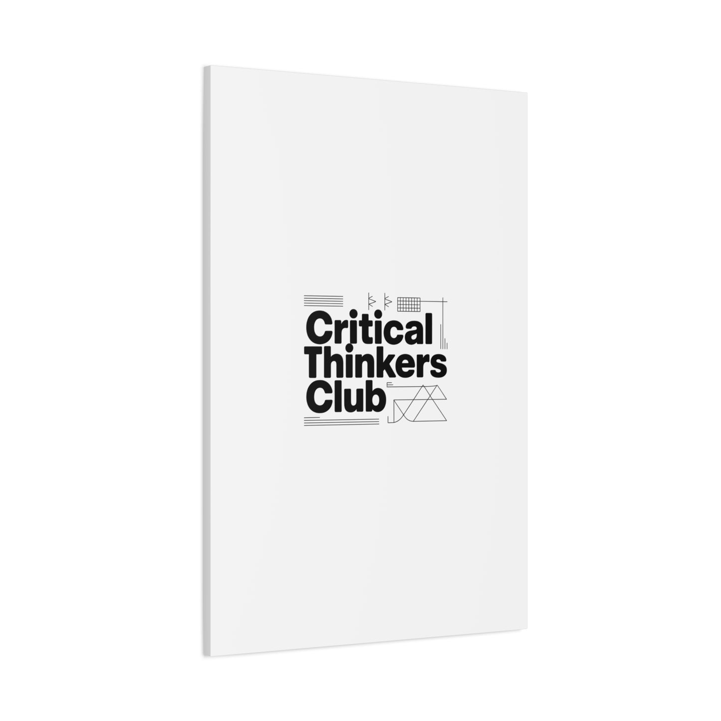 Critical Thinkers Club Canvas, Matte Stretched Art | Nerd Humor, Processing Moment
