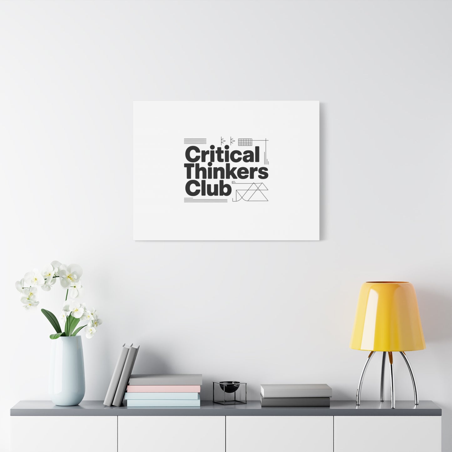 Critical Thinkers Club Canvas, Matte Stretched Art | Nerd Humor, Processing Moment