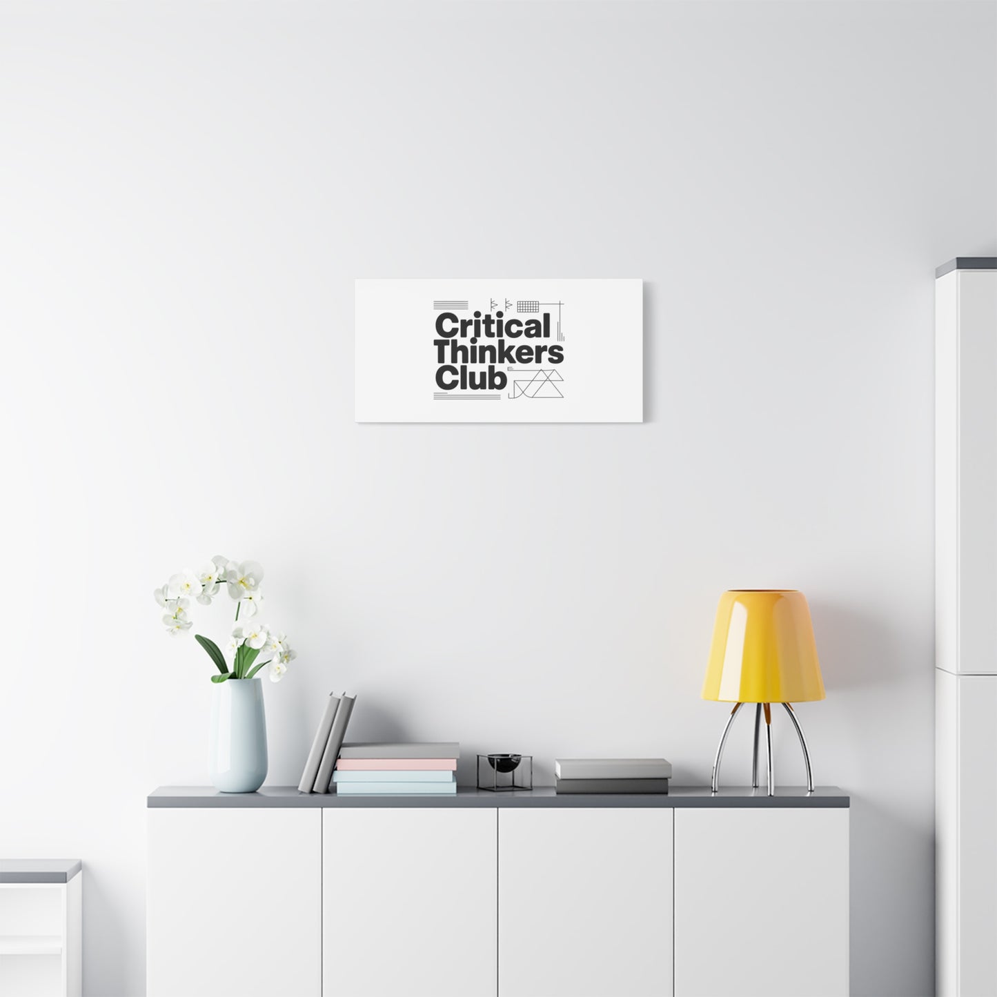 Critical Thinkers Club Canvas, Matte Stretched Art | Nerd Humor, Processing Moment
