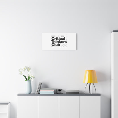 Critical Thinkers Club Canvas, Matte Stretched Art | Nerd Humor, Processing Moment
