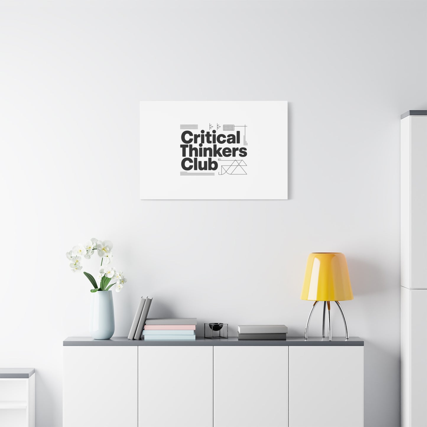 Critical Thinkers Club Canvas, Matte Stretched Art | Nerd Humor, Processing Moment