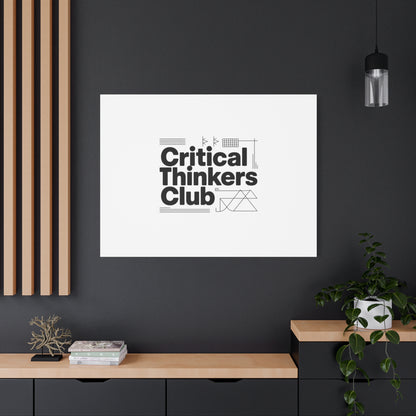 Critical Thinkers Club Canvas, Matte Stretched Art | Nerd Humor, Processing Moment