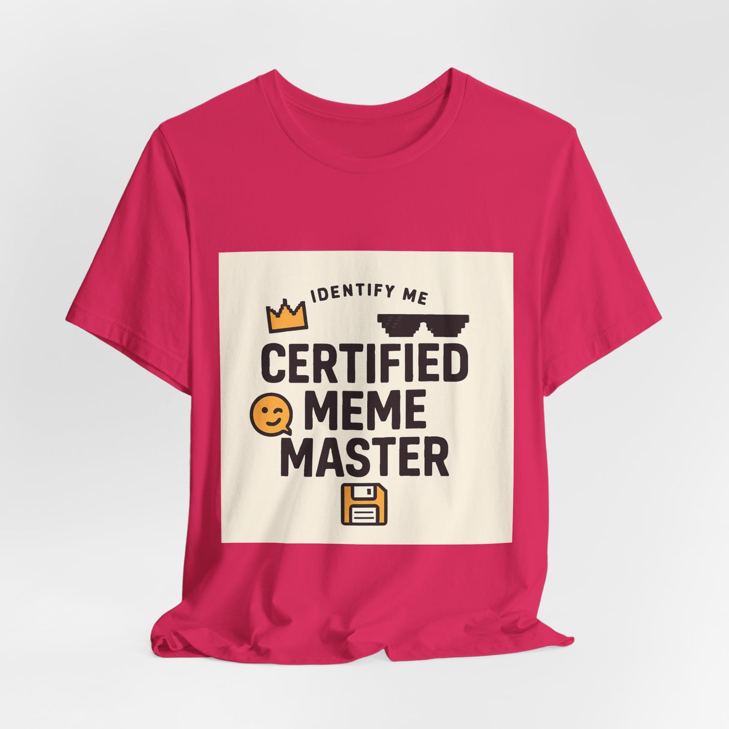 Certified Meme Master Unisex T-Shirt | Funny Internet Graphic Unisex Tee | Office | Cafe | Shopping | Tech