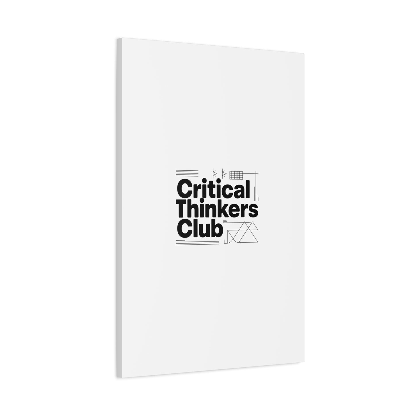 Critical Thinkers Club Canvas, Matte Stretched Art | Nerd Humor, Processing Moment