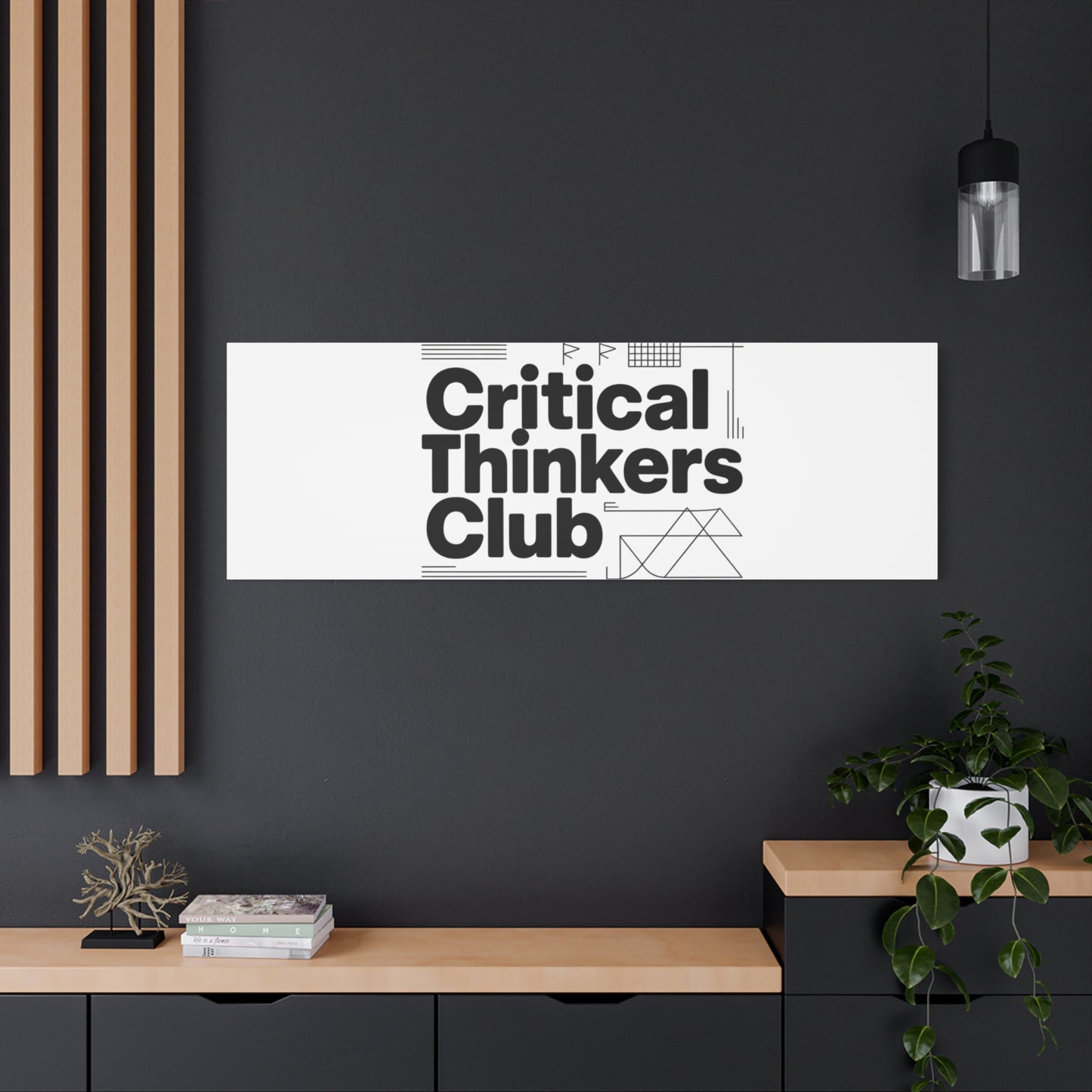 Critical Thinkers Club Canvas, Matte Stretched Art | Nerd Humor, Processing Moment
