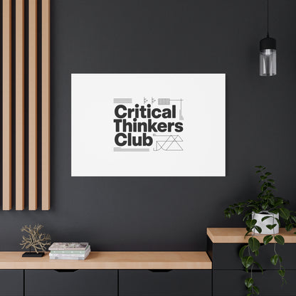 Critical Thinkers Club Canvas, Matte Stretched Art | Nerd Humor, Processing Moment