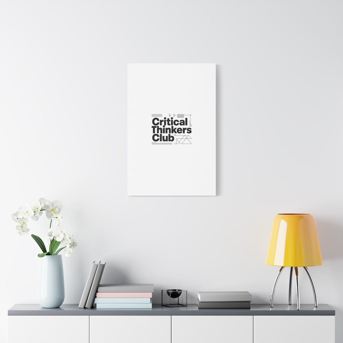Critical Thinkers Club Canvas, Matte Stretched Art | Nerd Humor, Processing Moment