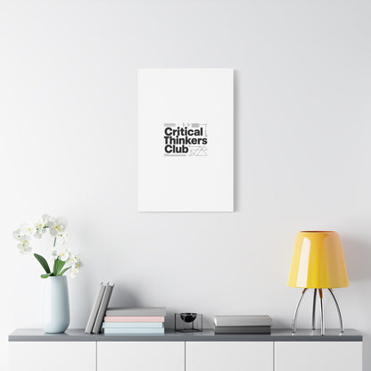 Critical Thinkers Club Canvas, Matte Stretched Art | Nerd Humor, Processing Moment