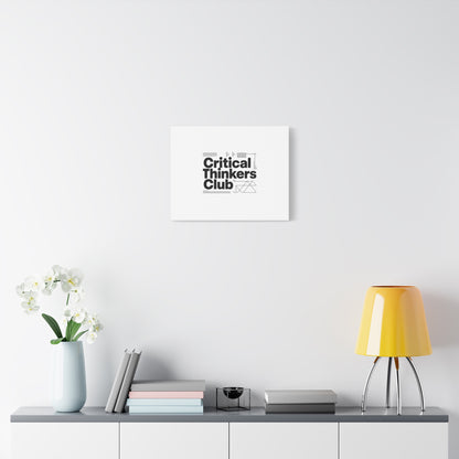 Critical Thinkers Club Canvas, Matte Stretched Art | Nerd Humor, Processing Moment