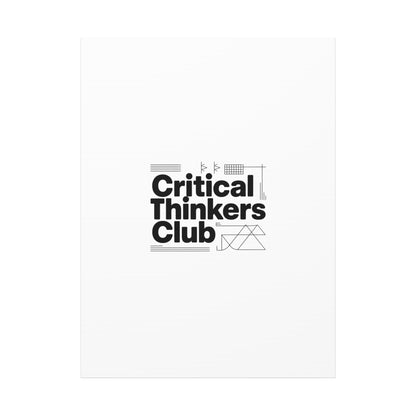 Critical Thinkers Club Canvas, Matte Stretched Art | Nerd Humor, Processing Moment