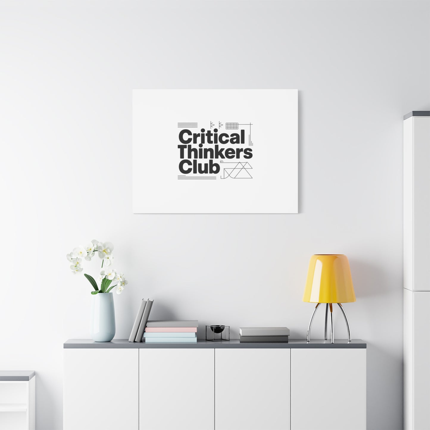 Critical Thinkers Club Canvas, Matte Stretched Art | Nerd Humor, Processing Moment