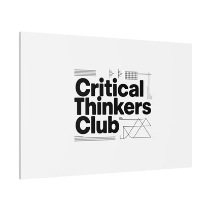 Critical Thinkers Club Canvas, Matte Stretched Art | Nerd Humor, Processing Moment