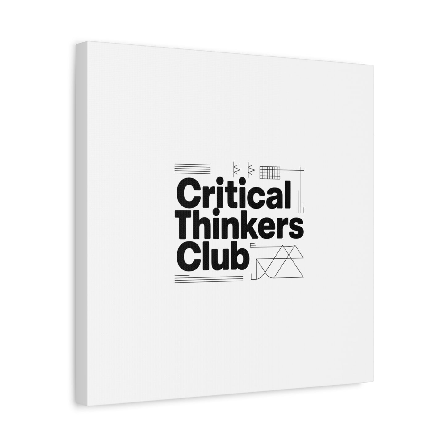 Critical Thinkers Club Canvas, Matte Stretched Art | Nerd Humor, Processing Moment