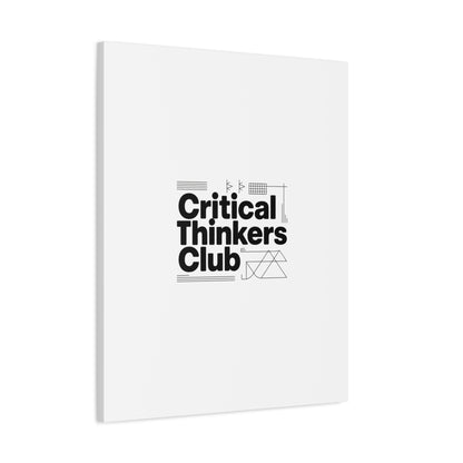 Critical Thinkers Club Canvas, Matte Stretched Art | Nerd Humor, Processing Moment