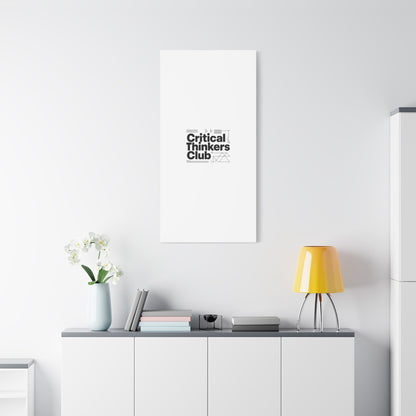 Critical Thinkers Club Canvas, Matte Stretched Art | Nerd Humor, Processing Moment