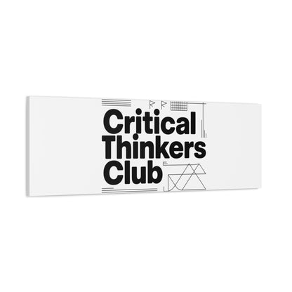 Critical Thinkers Club Canvas, Matte Stretched Art | Nerd Humor, Processing Moment
